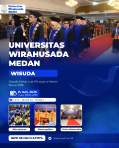 ACARA WISUDA biru dan putih modern webinar kampus instagram post